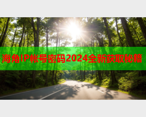 海角IP帐号密码2024全新获取秘籍  第1张